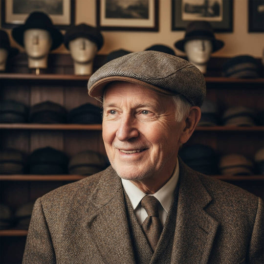 DUFFY | Wool Herringbone Ivy Cap