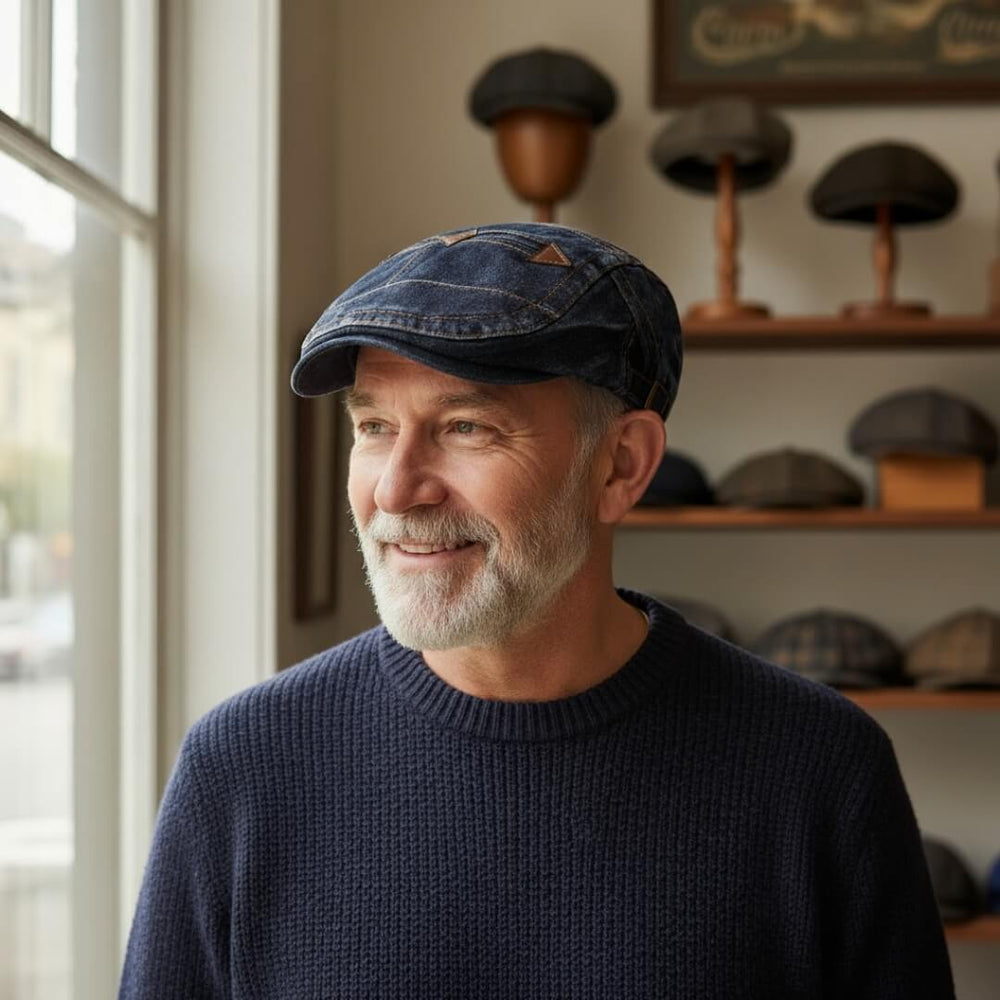 PHELAN | Denim Flat Cap