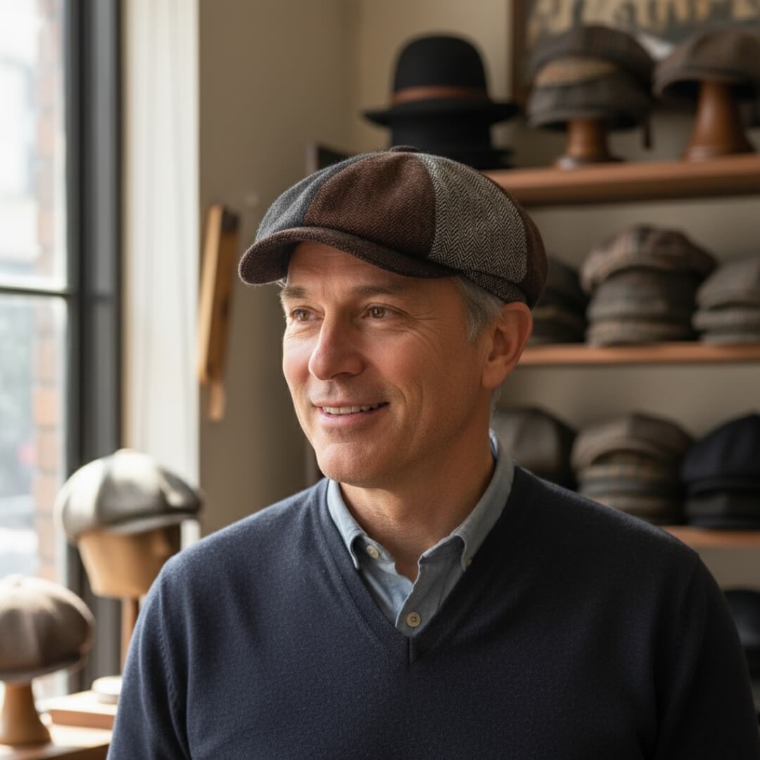 GALLAGHER | Wool Blend Patchwork Cap