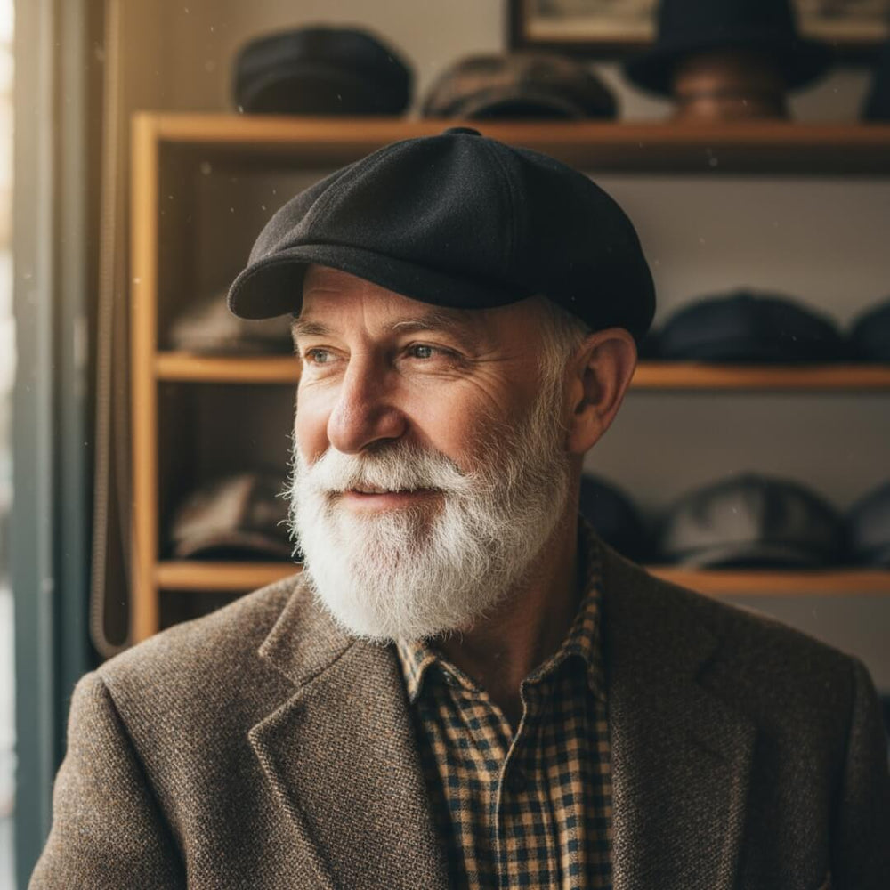 BRENNAN | Woven Tweed Newsboy Cap