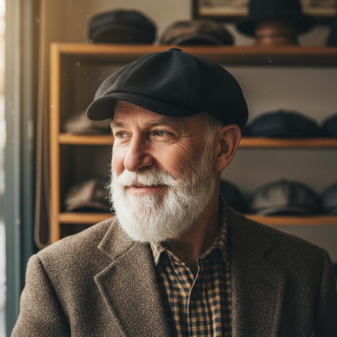 BRENNAN | Woven Tweed Newsboy Cap