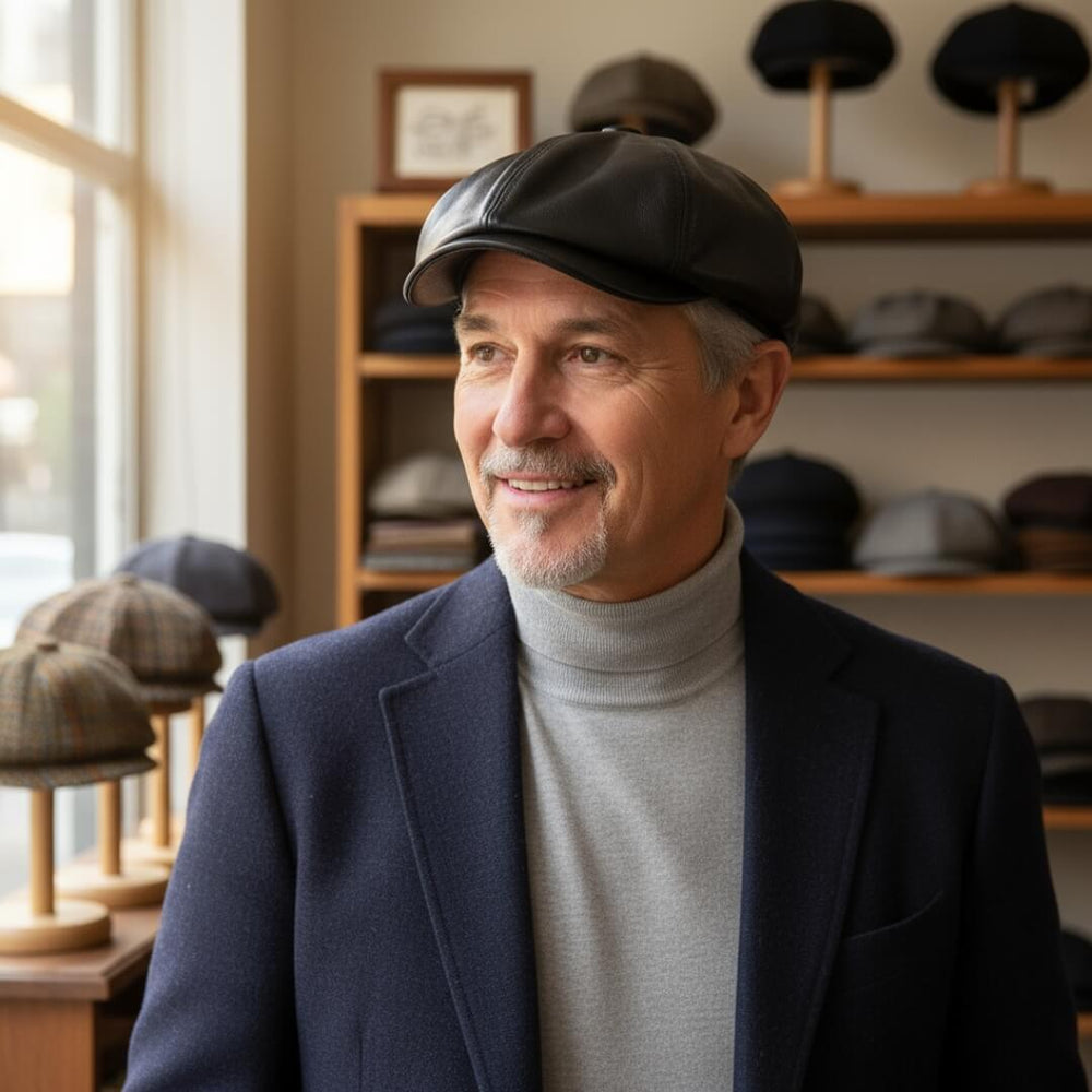 WALSH | Leather Flat Cap