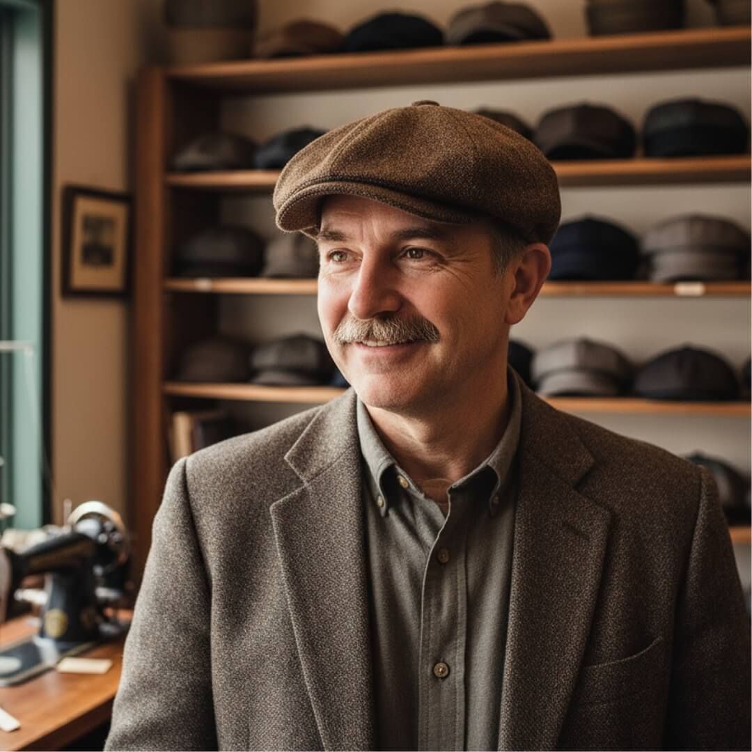 KENNEDY | Linen Cotton Flat Cap