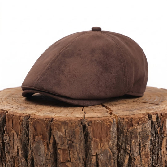 FITZGERALD | Suede Newsboy Cap