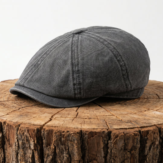 FLYNN | Washed Cotton Newsboy Cap