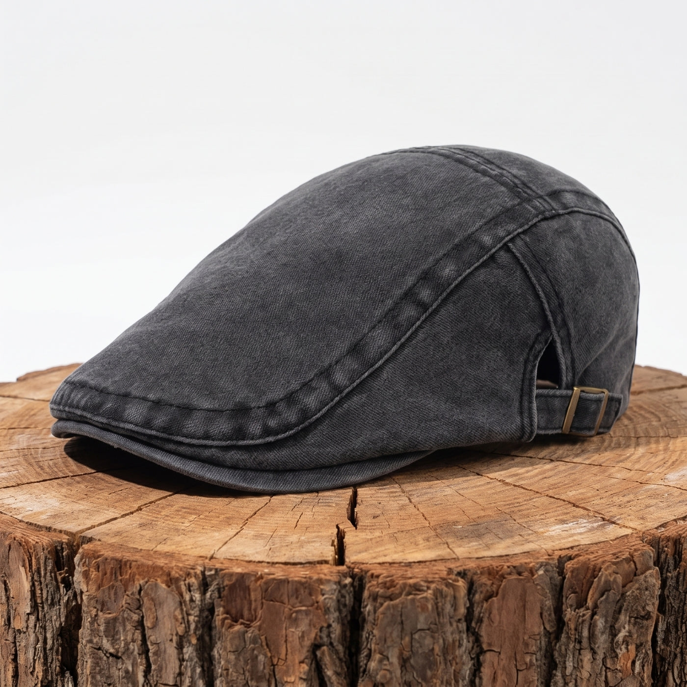 BRADY | Washed Denim Flat Cap
