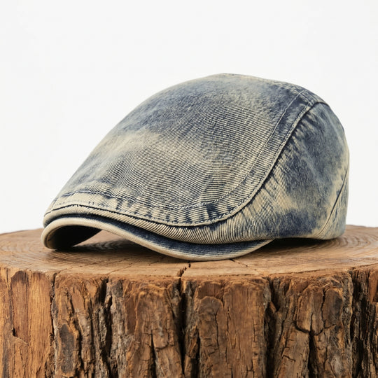 O'CONNOR | Washed Denim Flat Cap
