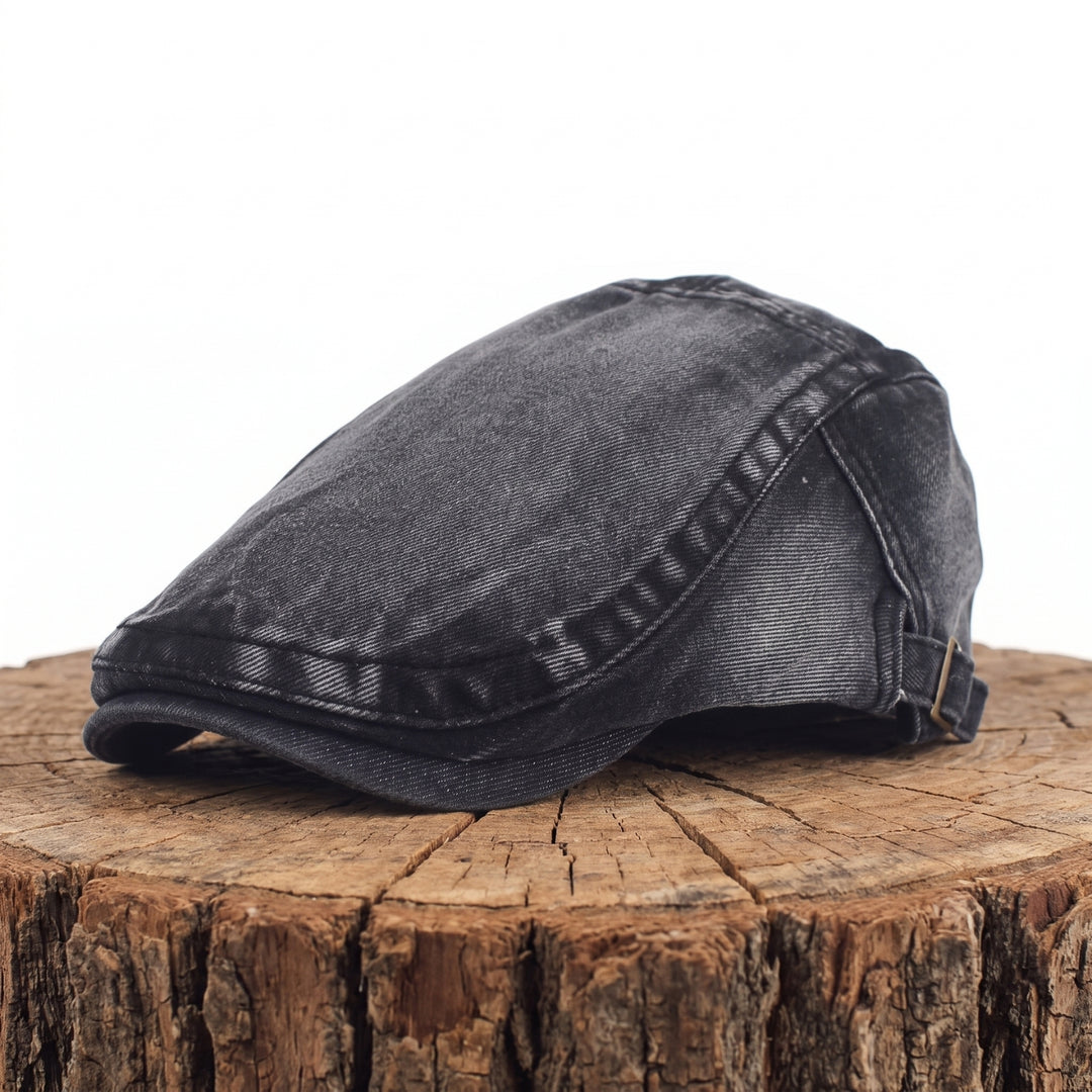 KAVANAGH | Washed Denim Flat Cap